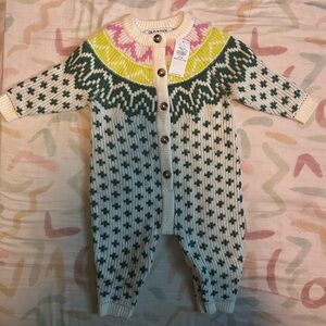 Old Navy Infant Fair Isle Sweater One Piece 3-6mo NWT
